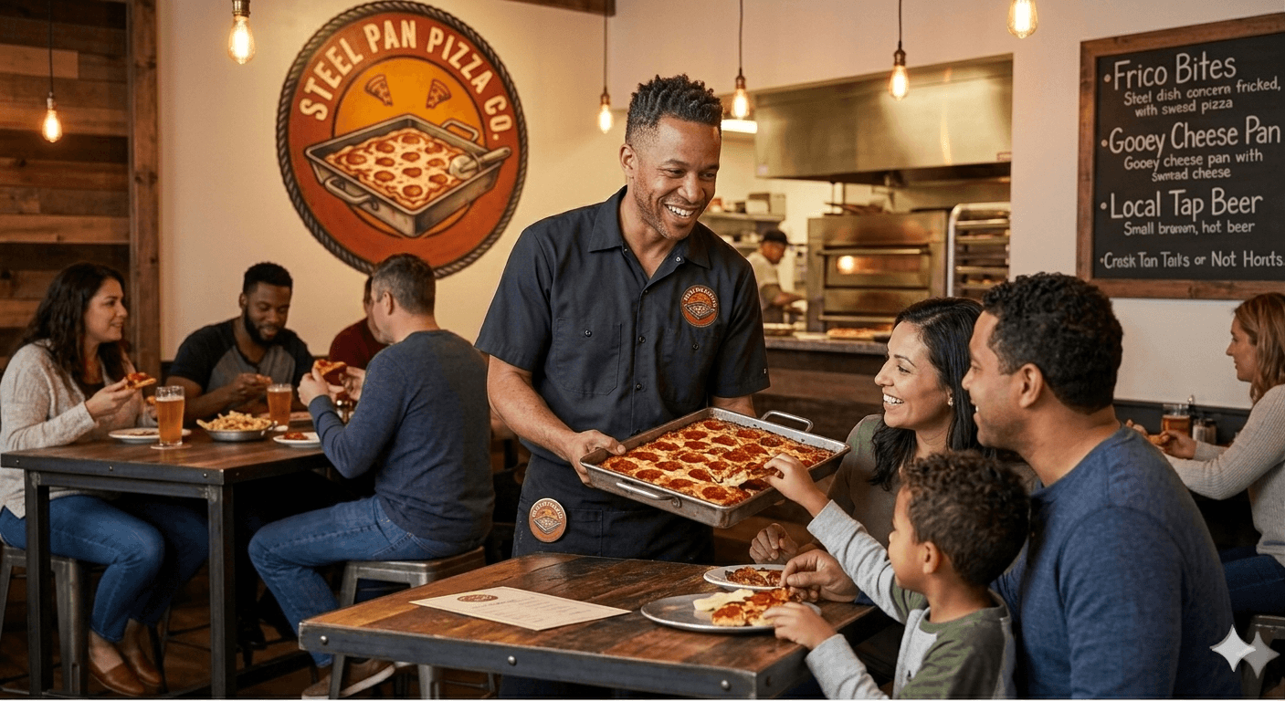 Marcus Webb, founder of Steel Pan Pizza Co.